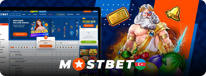 Mostbet Azərbaycan onlayn mərc platformasının ana səhifəsi, bukmeker və kazino xidmətlərini təqdim edir.